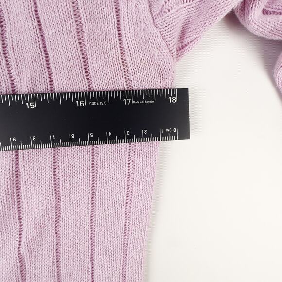 Free People Womens Small Lilac Ribbed Longline Linen Blend Duster Cardigan - Picture 4 of 8